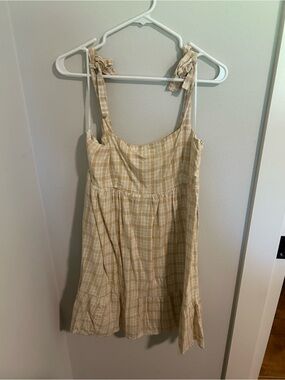Petal and Pup Plaid Mini Dress